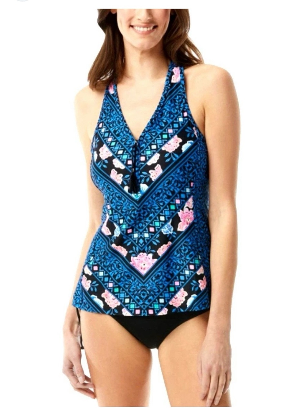 Beach House floral tankini top, Women’s 8